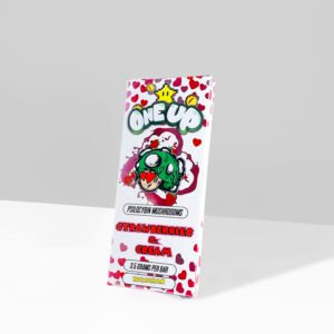One Up Strawberry & Cream – Psilocybin Mushroom Chocolate Bar 3.5g