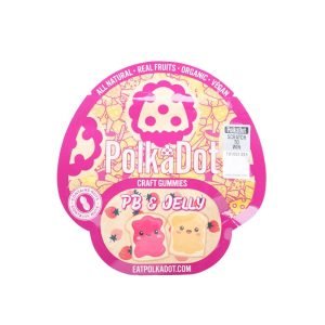 Polkadot peanut butter and jelly gummies